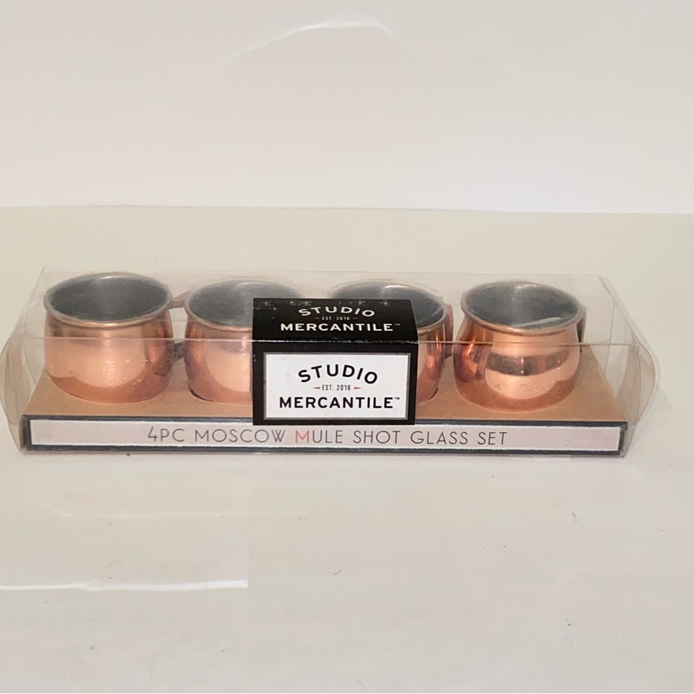 Studio Mercantile Moscow Mule Copper Shot Glass Set of 4